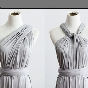 Elegant Gray Maxi Dress